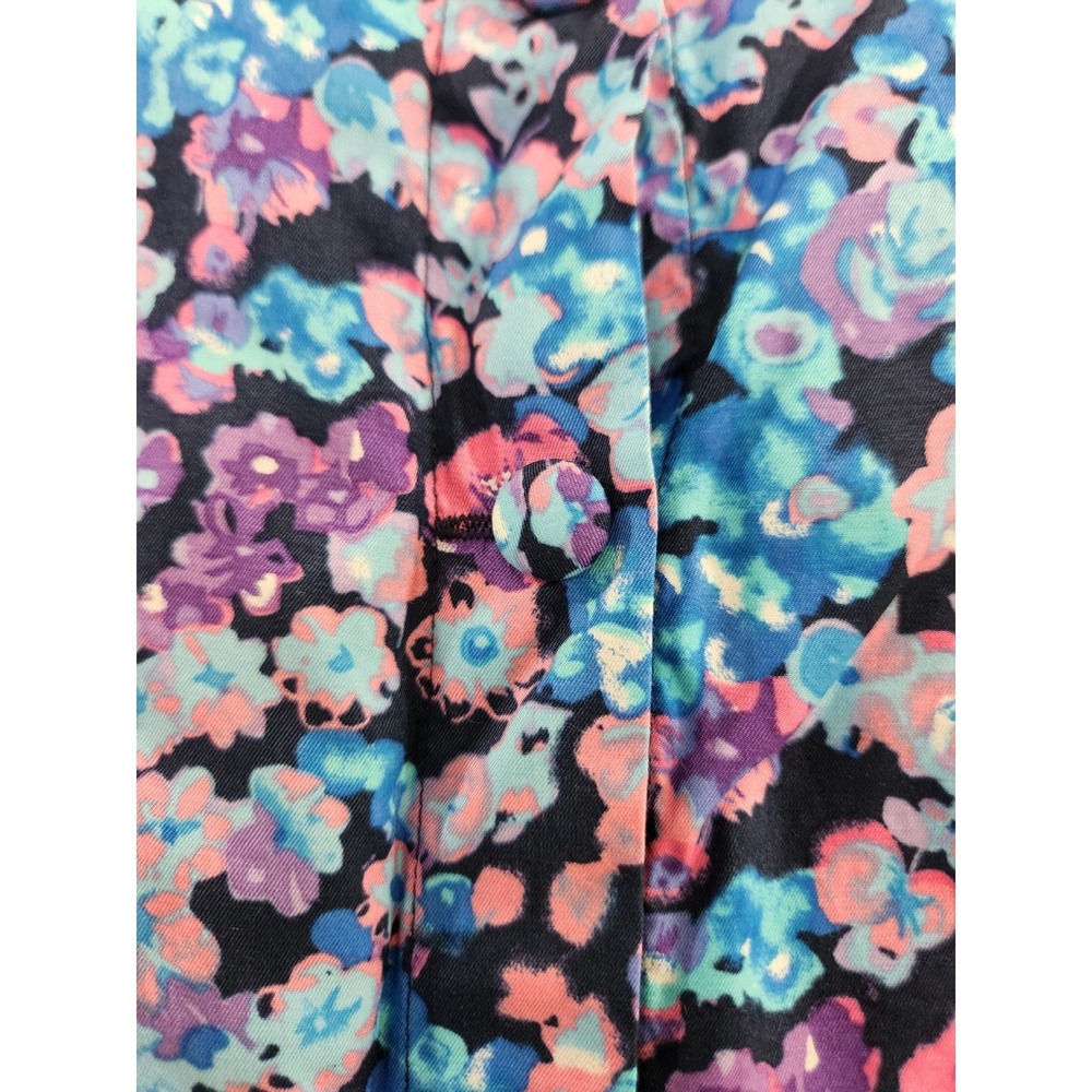 Boden Blue Purple Floral Silk Blend Sleeveless Button Back Blouse Top US 12 - Picture 4 of 6